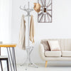 Coat Rack Free Standing Coat Rack Entryway Wooden Coat Tree Stand w/ 12 Hooks