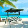 Garden Patio Metal Swing Chair 3 Seater Hammock Bench Swinging Cushioned Seat