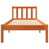 Gecheer Bed Frame Wax Brown 90x200 Solid Wood Pine E1W1
