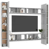 8 Piece TV Cabinet Set Concrete Grey Engineered Wood