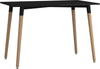 Dining Table 110cm Rectangular Scandi Modern Kitchen Living Room Black Wood Home