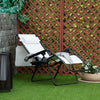 Patio Sun Lounger Recliner Chair Zero Gravity Seat Armchair Canopy Sunshade Tray