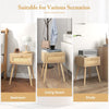 Wooden Bedside Table Cabinet w/ Drawer Nightstand Furniture Storage Side Table