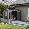 8 x 4ft Plastic Garden Storage Shed Outdoor Storage House Tool Sheds Double Door