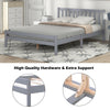 Solid Pine Wood Wooden Bed Frame White Grey Single Double Size Bed 3ft 4ft6