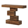 Rustic Console Table, 108cm Slim Wood Sofa Side Table Behind Couch for Hallway