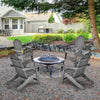Adirondack Chair with Cup Holder Outdoor Patio Weather Resistant Lounge Chair