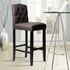 Upholstered Bar Stool Kitchen High Chair Pub Barstool Padded Seat with Backrest