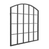 Retro Window Style Black Metal Metal Frame Wall Mirror Garden Home Hallway Decor