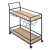 Industrial Drinks Trolley Kitchen Bar Shelves Storage Unit Wine Serving Cart UK
