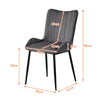 Set of 2 Velvet Dining Chairs Set Padded Seat Metal Legs Kitchen Home Furniture