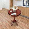 Wooden Pub Pedestal Side Table with Stable Base Round Bistro Table Versatile