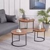 Round Nesting Coffee Tables Set of 3 Stacking End Side Tables for Living Room UK