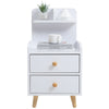 Extra Tall Bedside Cabinet Nightstand Side Table Shelf Bookshelf Storage Drawer
