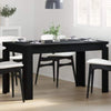 Black Oak Dining Table 140x74.5x76 cm - Made of Engineered Wood
