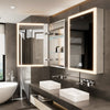 Double Side LED Illuminated Bathroom Mirror Cabinet 2 Tiers Shelf Anti-fog/Touch