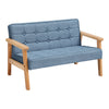 Toddler Children Upholstered Chair 2-Seater Mini Kids Sofa Linen Padded Armchair