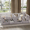 XXL Large Dog Playpen Cage Pet Whelping Box Clear Newborn Puppy Safe Fence Doors