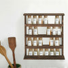 4Tier Wooden Spice Rack Desktop Wall Hanging Shelf Holder Kitchen Cabinet