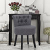 Linen Dressing Table Stool Vanity Chair Makeup Stool Bedroom Piano Padded Seat