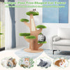 128 cm Pine Shape Cat Tree Indoor Cute Multi-level Cat Tower with Perch