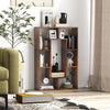 7-Cube Geometric Bookshelf Modern Open Bookcase Floor Corner Display Shelf