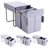Recycling Bin Pull Out Kitchen Cabinet Waste Cupboard Fixing Integrated 30/40L