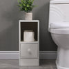 Slim Tall Bedside Table Cabinet with Drawer & Storage Space for Bedroom