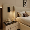 Double Bed Frame with Beige Upholstered Headboard 4ft6 Bed Frame with LED Light