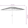 Garden Parasol with Steel White 248x248x248 S2L4