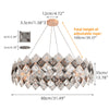 Large Diamond Crystal Chandelier Ceiling Pendant Hanging Light Illuminated Hall