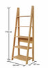 Ladder Bookcase Shelving Unit Ladder Shelf 5 Tier Display Storage Stand Oak
