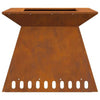 Fire Pit 60x60x50 cm Weathering Steel