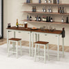 3-Piece Bar Table and Stool Set Kitchen Counter Height Pub Table Dinette Set