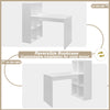 Computer Desk Corner Study Writing Table Workstation with 6 Open Compartments