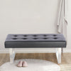 Faux Leather Multi-function Dining Bench Long Seat Chair Black Lounge Stool Home