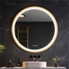 60/80CM Gold Aluminum Framed Led Bathroom Mirror Anti-fog Vanity Mirror Dimmable