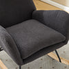 Modern Rocking Chair Swing Rocker Armchair Baby Rocking Chair For Nursery Grey