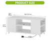 YITAHOME White High Gloss Coffee Table RGB LED & Adjustable Shelf 97.5×48×45cm