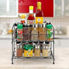 2 Tier Free Standing Spice Rack Storage Organiser Holder Perfect for Spice Jars