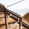 Modern Nesting Table Set of 3 Living Room White High Gloss Wood Coffee End Table