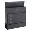 Wall Mounted Parcel Post Box Mailbox Large Steel Lockable Outside Letter w/ Keys