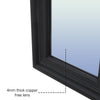Rectangle Shape Arched Window Mirror Durable Metal Frame Wall Mounted Home Decor