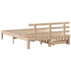 Bed Frame with Drawers 140x190 Solid Wood Pine K0P2