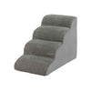 4-Tier Foam Dog Ramp 41CM Wide & 72CM Deep Pet Stairs W/ Washable Zippered Cover