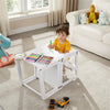 3-in-1 Wooden Kids Step Stool Toddler White Learning Tower Kitchen Helper
