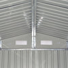Galvanized Steel Garden Storage Shed Metal Outdoor Bike Shed 12x10ft Doors Base