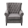 Velvet Lounge Armchair Fireside High Wing Back Accent Sofa Chair Cushioned Seat
