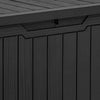 450L Outdoor Storage Box, Waterproof, Lockable Resin Deck Box for Garden, Brown