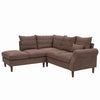 L-Shaped Corner Sofa, Sectional Couch with Built-in USB Port Chaise